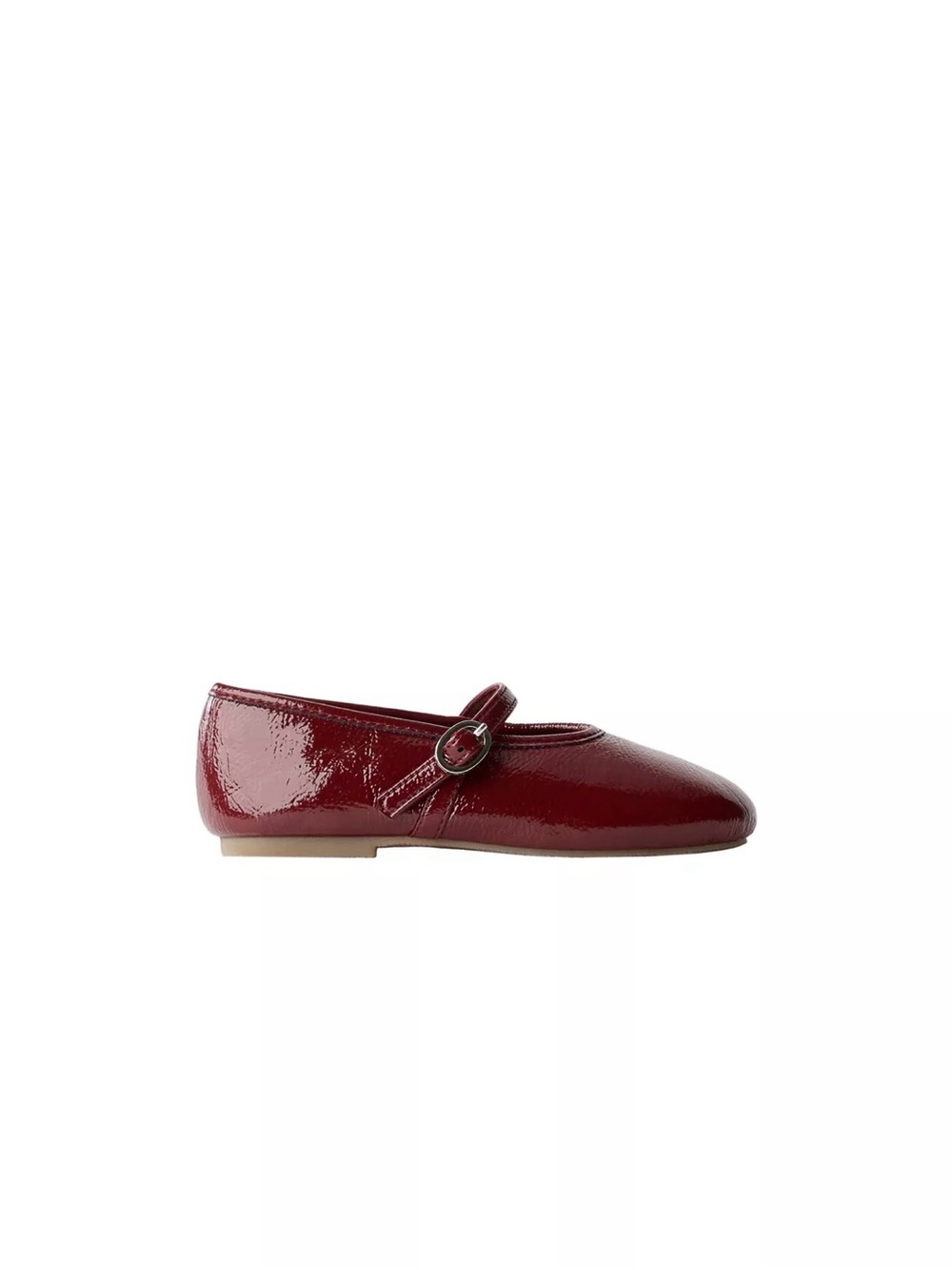 Zara Girls Burgundy Patent Mary Jane Flats